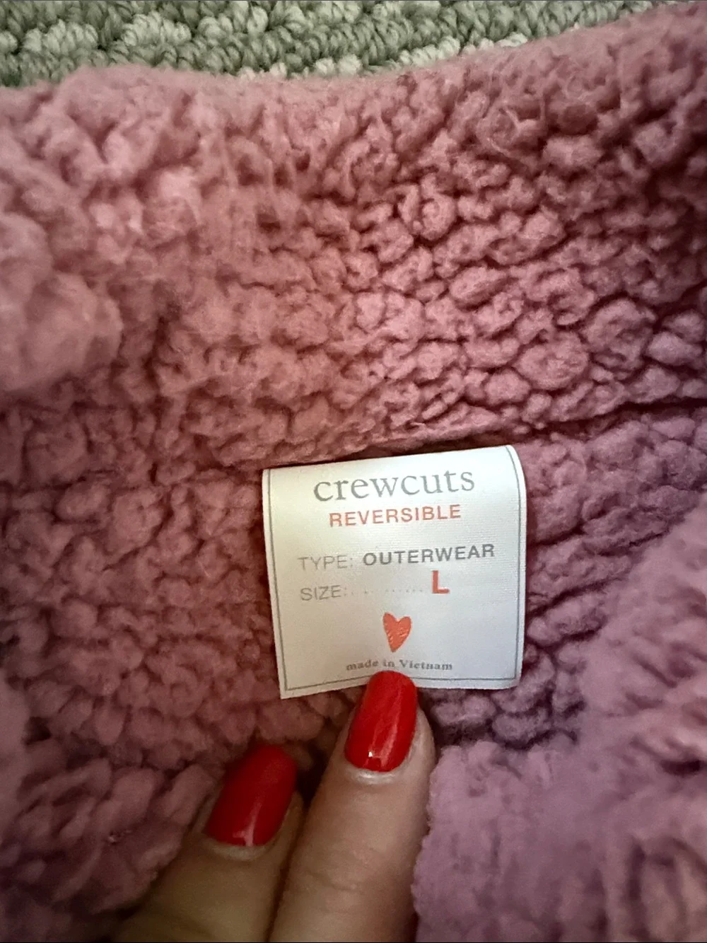 J.CREW crew cuts Girl's Pink Quilted Sherpa-Lined Vest